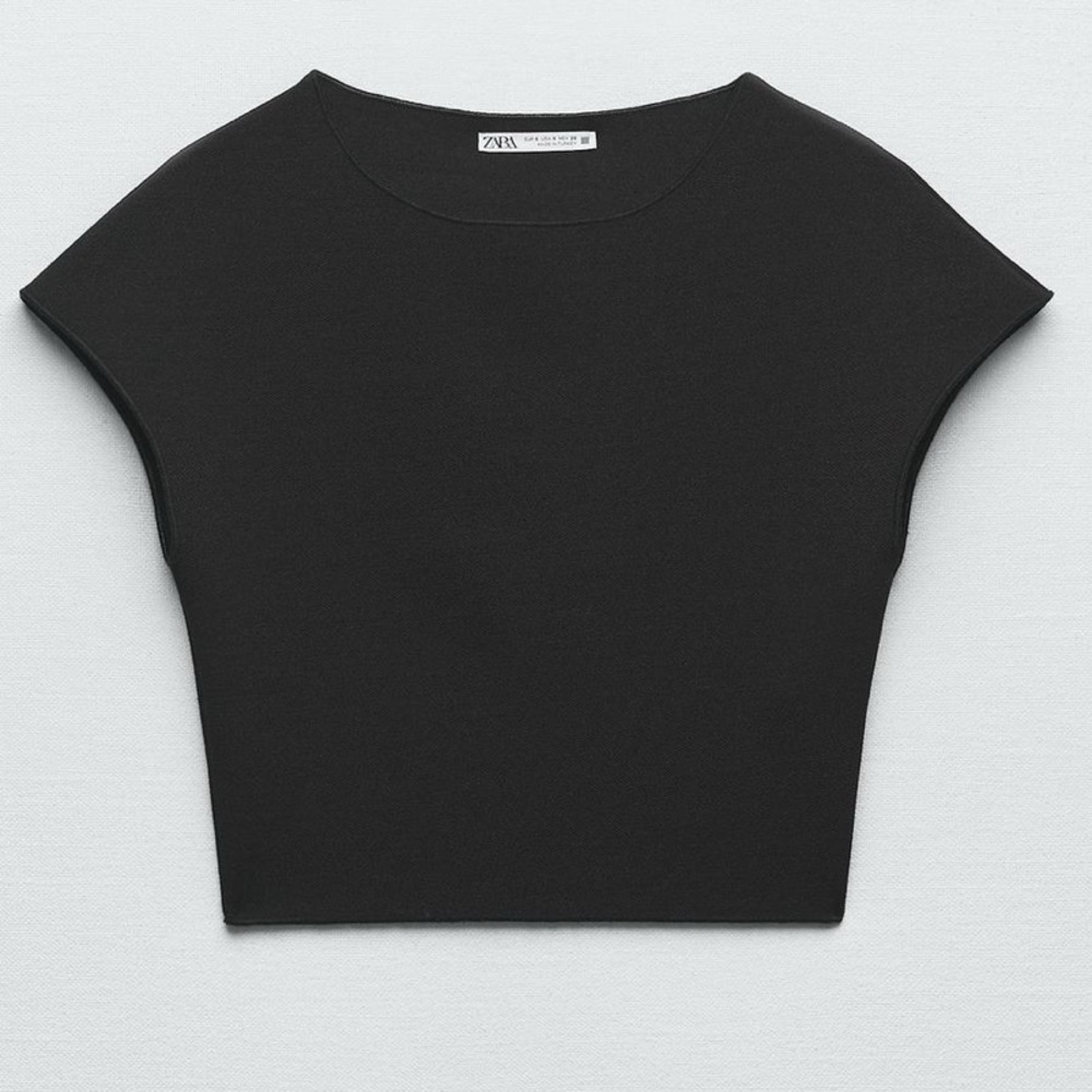 Zara cap sleeve crop top